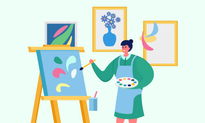 Painting Complete Course (Acrylic, Watercolour, Leaf, Colour Mixing, Canvas, Human Figure)